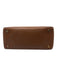 Michael Kors Brown Leather Rolled Handles Pebbled Bag Brown