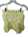 Fancy Size XS Butter Yellow Polyester Bubble Hem metallic dots Cropped Skirt Set Butter Yellow / XS