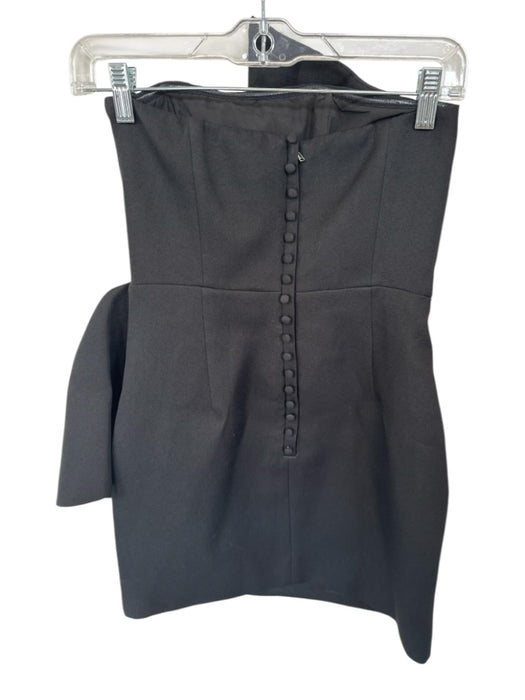 Elliatt Size XS Black Polyester Side Gather Strapless Boning Mini Dress Black / XS