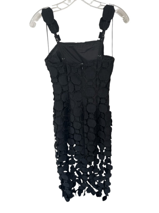 Baby Pink Size S Black Geometric Tassel Hem Spaghetti Strap Maxi Dress Black / S