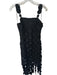 Baby Pink Size S Black Geometric Tassel Hem Spaghetti Strap Maxi Dress Black / S