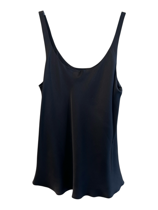 Josie Natori Size S Black Silk Sleeveless solid color Round Neck Tank Top Top Black / S