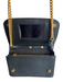 Miu Miu Black Gold Tone Hardware Pebbled Leather Magnetic Snap Convertible Bag Black / Small