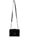 Salvatore Ferragamo Black Leather Gold Tone Hardware Laser Cut Chain Detail Bag Black / Small