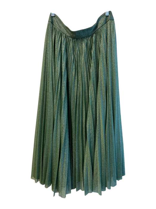 Lela Rose Size 12 Green Nylon High Rise Side Zip 2 Piece Semi Sheer Skirt Set Green / 12