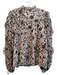 Marie Oliver Size 1 Multi Viscose & Silk Long Sleeve Floral Print V Neck Top Multi / 1