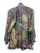 Johnny Was Size S Navy, Purple, Green Silk Reversible Snaps Abstract Jacket Navy, Purple, Green / S