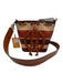 Valentino Red, Brown, Tan, Purple Leather Drawstring Horizontal Stripe Logo Bag Red, Brown, Tan, Purple / S