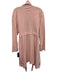 Lake Size Large Salmon Pink & White Cotton Long Sleeve Striped Wrap Robe Pajamas Salmon Pink & White / Large