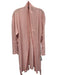 Lake Size Large Salmon Pink & White Cotton Long Sleeve Striped Wrap Robe Pajamas Salmon Pink & White / Large