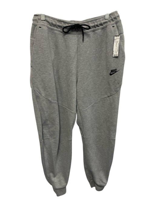 Nike Size L Gray & Black Cotton Solid Sweatpant Men's Pants Gray & Black / L