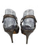 Yves Saint Laurent Shoe Size 40 Gunmetal Silver Leather Upper Metallic Sandals Gunmetal Silver / 40