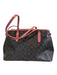 Coach Brown & Black Coated Canvas Monogram Drawstring Pouch Inc. Bag Brown & Black