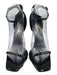 Saint Laurent Shoe Size 40 Black Leather Patent Sculptural Heel Sandals Black / 40
