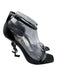 Saint Laurent Shoe Size 40 Black Leather Patent Sculptural Heel Sandals Black / 40