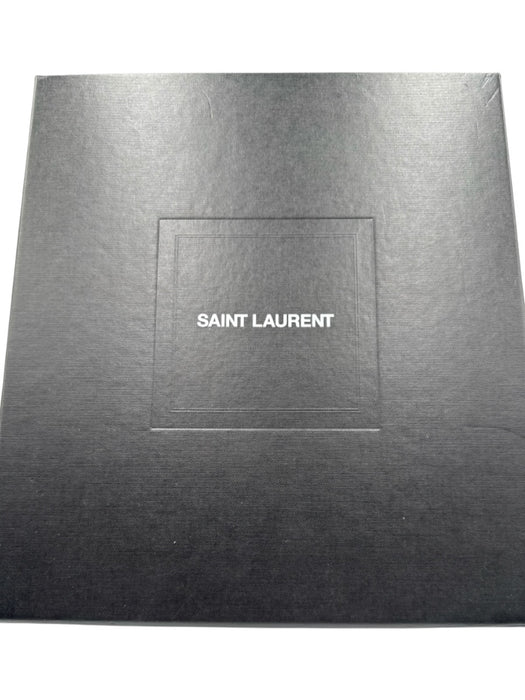 Saint Laurent Shoe Size 40 Black Leather Patent Sculptural Heel Sandals Black / 40