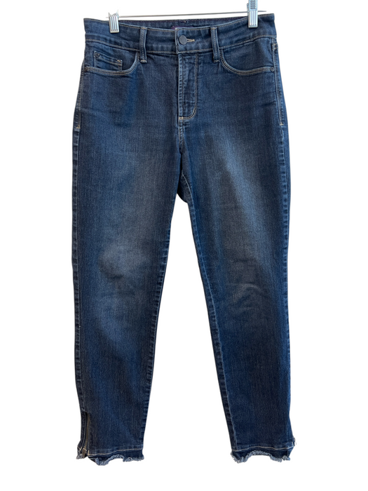 NYDJ Size 6 Dark Wash Cotton Blend Mid Rise Zip Fly 5 Pocket Skinny Jeans Dark Wash / 6