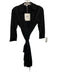 Diane Von Furstenberg Size X Black Viscose Blend Long Sleeve Wrap Dress Black / X