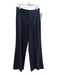Alice + Olivia Size 6 Black Polyester Trouser Wide Leg Front Pintuck Seam Pants Black / 6