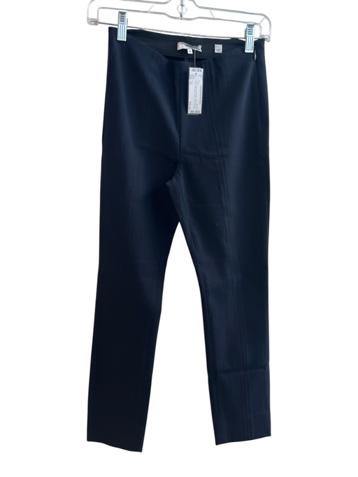 Vince Size XS Navy Cotton & Polymide Flat Front Zip Back Front Seam Ankle Pants Navy / XS