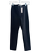 Vince Size XS Black Cotton & Polymide Flat Front Zip Back Front Seam Ankle Pants Black / XS