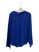 Theory Size Small Royal Blue Silk Long Sleeve Round Neck Keyhole Back Top Royal Blue / Small