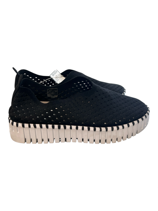 Ilse Jacobsen Shoe Size 38 Black Flatform Round Toe Perforated Slip On Shoes Black / 38