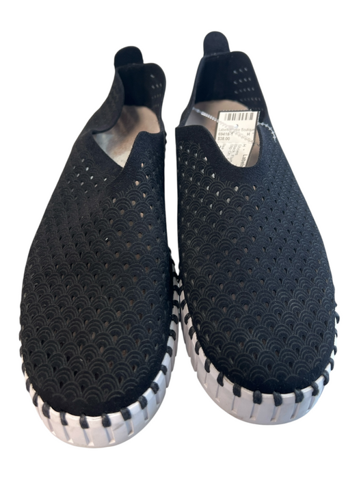 Ilse Jacobsen Shoe Size 38 Black Flatform Round Toe Perforated Slip On Shoes Black / 38