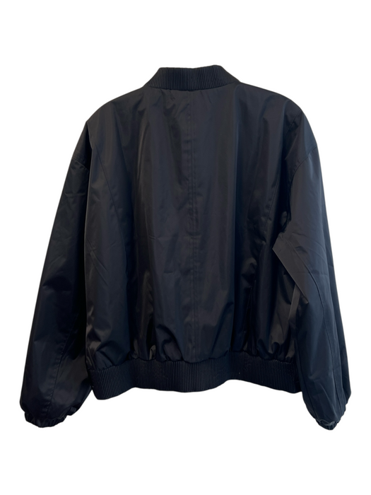 Athleta Size Medium Black Polyester Front Zip Ribbed Accent Zip Pocket Jacket Black / Medium