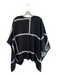 Ted Baker Black & Gray Acrylic Geo Square Cape Black & Gray / One Size