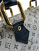 Louis Vuitton Navy, Beige, Brown Leather Monogram Long Zip Close hand bag Bag Navy, Beige, Brown / M