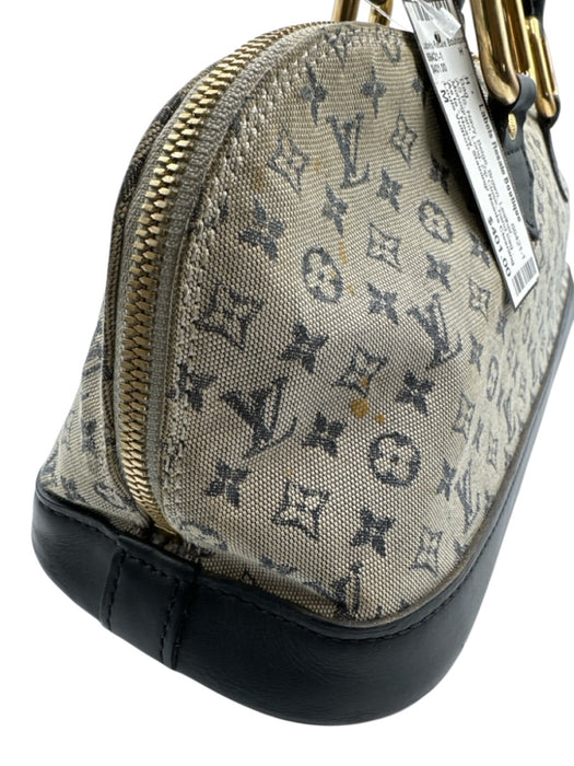 Louis Vuitton Navy, Beige, Brown Leather Monogram Long Zip Close hand bag Bag Navy, Beige, Brown / M