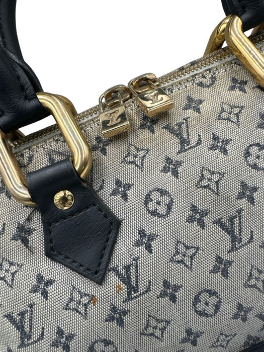 Louis Vuitton Navy, Beige, Brown Leather Monogram Long Zip Close hand bag Bag Navy, Beige, Brown / M