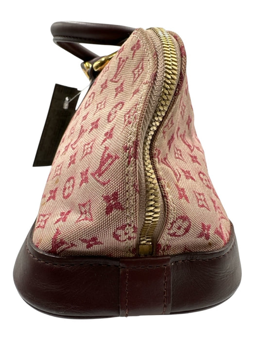 Louis Vuitton Red & Brown Leather Monogram Long Zip Close hand bag Bag Red & Brown / M
