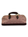 Louis Vuitton Red & Brown Leather Monogram Long Zip Close hand bag Bag Red & Brown / M
