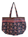 Sezane x Sea New York Blue & Red Canvas Top Handle Floral Print Tote Bag Blue & Red