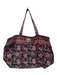 Sezane x Sea New York Blue & Red Canvas Top Handle Floral Print Tote Bag Blue & Red