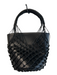J Crew Black Cow Leather Netting Top Handle Drawstring bucket bag Bag Black / S