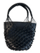 J Crew Black Cow Leather Netting Top Handle Drawstring bucket bag Bag Black / S