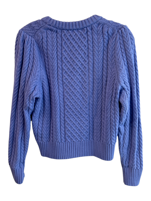J Crew Size S Pastel Blue Cotton Knit Round Neck Long Sleeve Sweater Pastel Blue / S