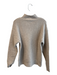 Evereve Size S Beige Acrylic Blend Mock Neck Knit Long Sleeve Sweater Beige / S