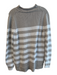 J Crew Always Size L Gray & White Cotton Knit Round Neck Long Sleeve Sweater Gray & White / L