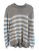 J Crew Always Size L Gray & White Cotton Knit Round Neck Long Sleeve Sweater Gray & White / L