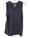 Cotton by Autumn Cashmere Size XS Navy Cotton Speckled Round Neck Sleeveless Top Navy / XS