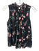 Rebecca Taylor Size 2 Black, Pink & Green Silk & Cotton Lined Flowers Top Black, Pink & Green / 2