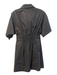 Frame Size XS Black Organic Cotton Short Sleeve Button Down Collar Dress Black / XS