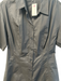 Frame Size XS Black Organic Cotton Short Sleeve Button Down Collar Dress Black / XS