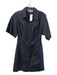 Frame Size XS Black Organic Cotton Short Sleeve Button Down Collar Dress Black / XS