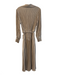 Vince Size XS Light Tan Polyester Button Down Acordian Pleated Collar Dress Light Tan / XS