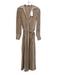 Vince Size XS Light Tan Polyester Button Down Acordian Pleated Collar Dress Light Tan / XS